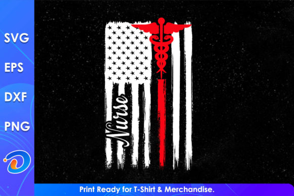 American Flag Nurse Cricut Files: Graphics & Crafts