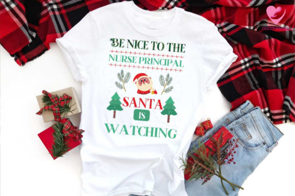 Christmas Santa Nurse Graphic for Crafts and Graphics
