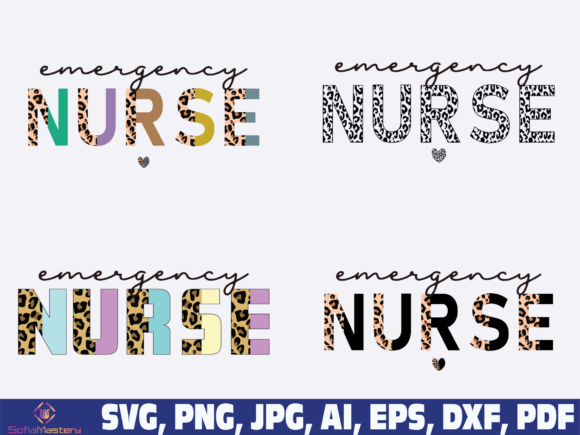 Emergency Nurse Half Leopard Graphics and Crafts
