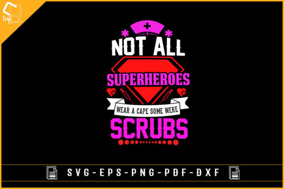 Nurse Superhero Scrub Design Graphics