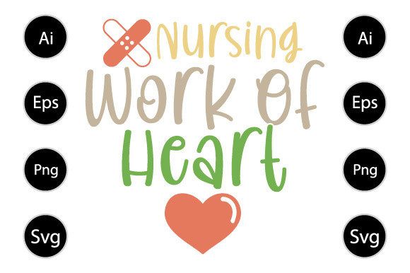 Nursing Work of Heart, Nurse T Shirt: Graphics and Crafts for Real Publishing