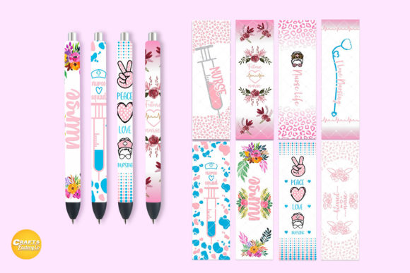 Pen Wrap Nurse Pink Leopard: Graphics and Crafts for Local Business