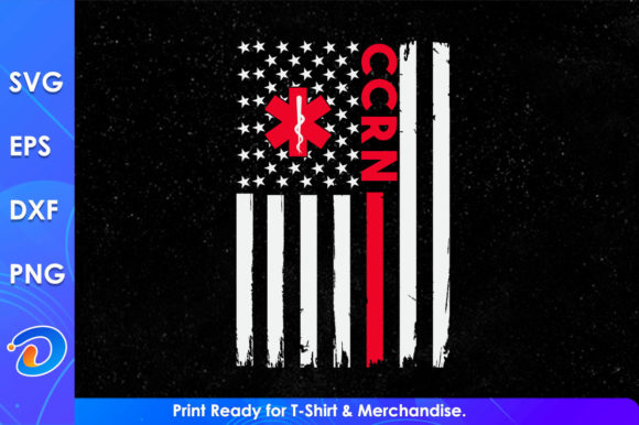 USA Flag Ccrn Nurse Cricut Files